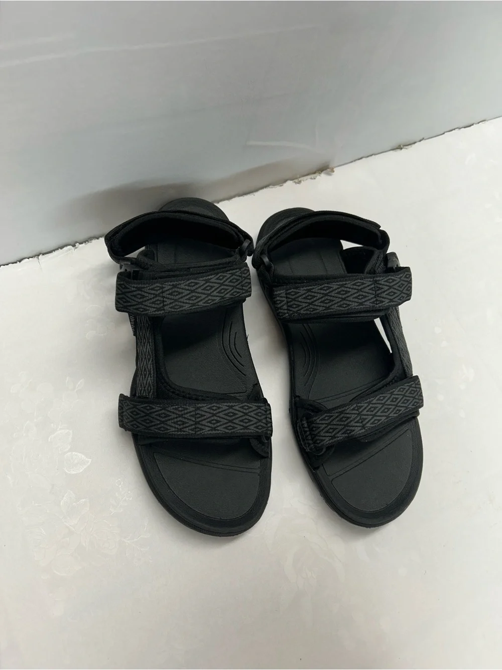 Women’s Black Adjustable Strap Sandals